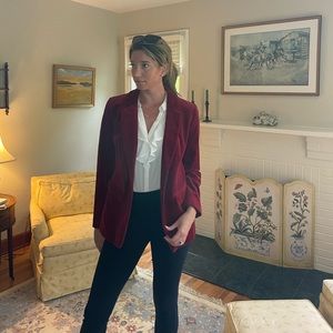 Loft Corduroy Dark Red Blazer